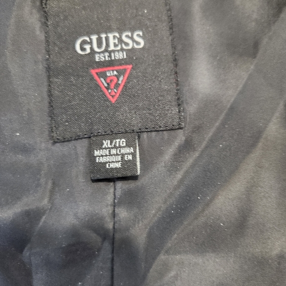 Guess Blue button up Vest zipper pockets XL - Picture 2 of 14